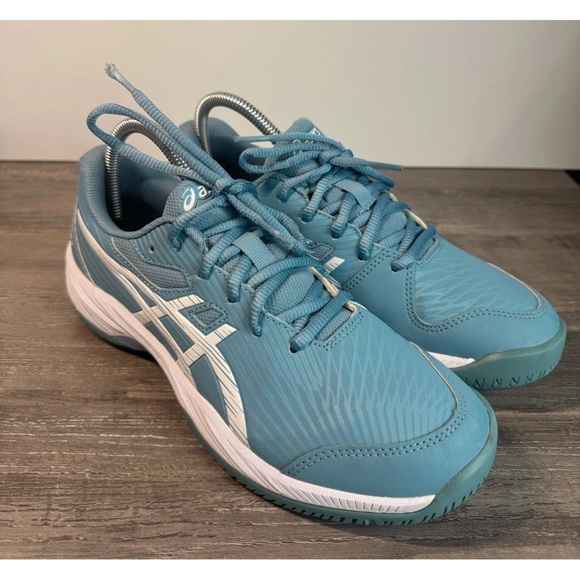 ASICS Gel Game 9 Women's 8/big kids 7/EU40 tennis shoes saba blue EUC - Picture 2 of 9